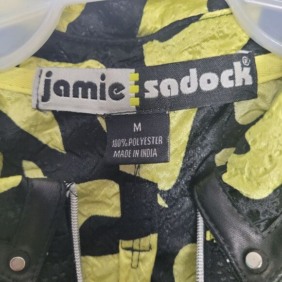 Jamie Sadock abstract print 1/4 zip golf stretch short sleeve polo medium - Picture 3 of 6